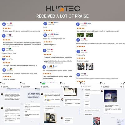 HUGTEC DM96 Drone de vuelo nocturno con Led Largo tiempo de vuelo e88 Una llave de despegue / aterrizaje Drone Educación para el estudio de la educación