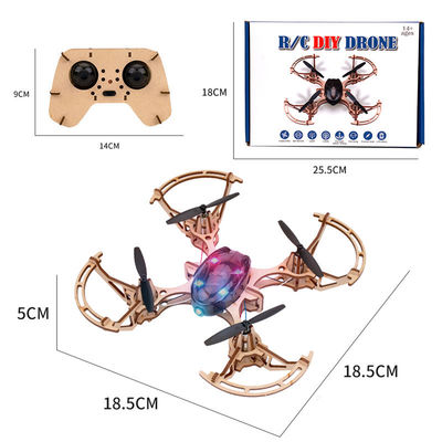 2.4g Control remoto Quadcopter juego Bemay juguete de madera ensamblaje educativo Rc Drone Kit