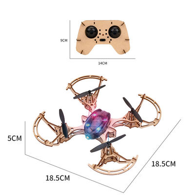 2.4g Control remoto Quadcopter juego Bemay juguete de madera ensamblaje educativo Rc Drone Kit