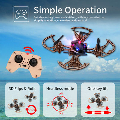 2.4g Control remoto Quadcopter juego Bemay juguete de madera ensamblaje educativo Rc Drone Kit