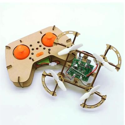 Construye y aprende Diy Construcción de madera Drone Quadcopter Ensambla Rc Drones Kit Set Educación de juguete para estudiantes Enseñar a los niños