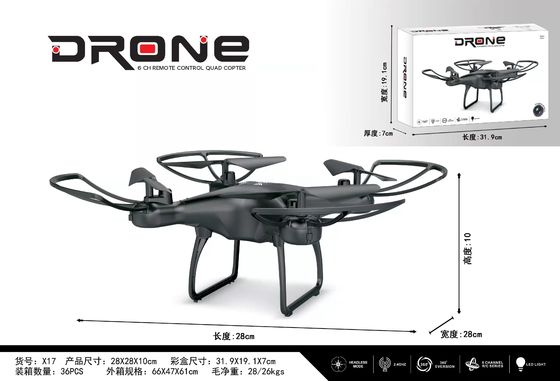 Tamaño de cartón 66X47X61 NEGRO Juego creativo Aviones de juguete Drones remotos Aviones para diversión multijugador