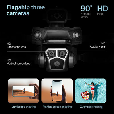 M1s 4k Drone de tres cámaras Evitación de obstáculos sin escobillas Plegable Led de navegación luz flujo óptico flotante Mini Rc Drone
