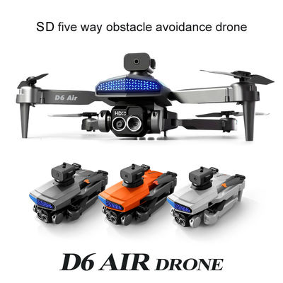 D6 Air Mini Drone Profesional 4k HD Quadcopter de cámara con diseño plegable para evitar obstáculos y control remoto