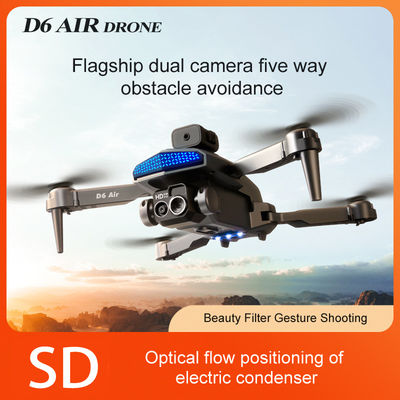 D6 Air Mini Drone Profesional 4k HD Quadcopter de cámara con diseño plegable para evitar obstáculos y control remoto