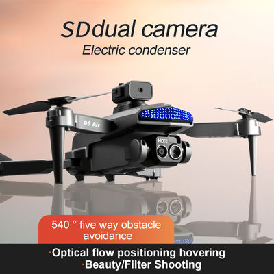 D6 Air Mini Drone Profesional 4k HD Quadcopter de cámara con diseño plegable para evitar obstáculos y control remoto