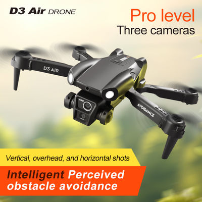2024 D3 Air Drone Luz LED 360 grados Tumbling Modo sin cabeza Posicionamiento de flujo óptico Drone RC plegable para principiantes
