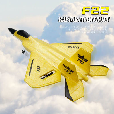 Experimenta la emoción del Fx622 F22 Raptor Fighter Jet 2.4G 2CH EPP RC Avión con luces LED Rango de edad 5-7 años