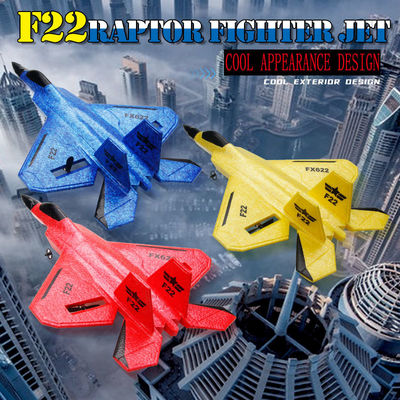Experimenta la emoción del Fx622 F22 Raptor Fighter Jet 2.4G 2CH EPP RC Avión con luces LED Rango de edad 5-7 años