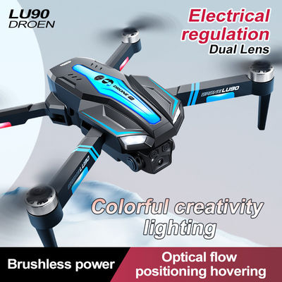 Drones principiantes Posicionamiento de flujo de tres ejes Mini Drone plegable sin escobillas con evitación de obstáculos infrarrojos y cámara 4k