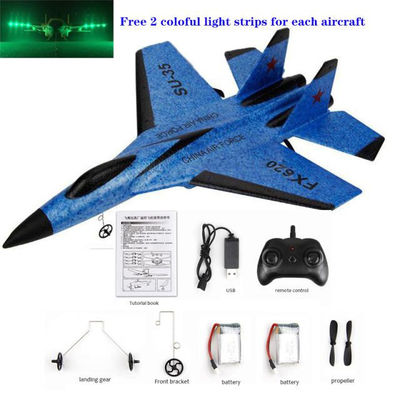 2 modos Avión juguete 2.4GHz control remoto Avión de combate para principiantes Niños fácil de volar y divertido sorpresa de cumpleaños