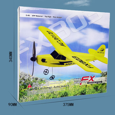 Super Planador Fx803 2.4g Piper J3 Cub Rc Avión Nc26170 Epp Avión de ala fija con largo tiempo de vuelo y vuelo estable
