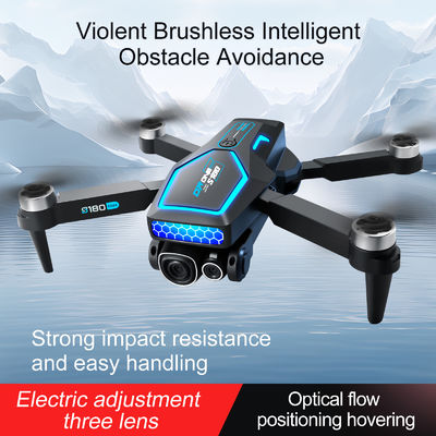 Tiempo de vuelo máximo 10-20min S180 Drone de control remoto negro con evitación de flujo óptico y disparo de 90 grados en la cabeza