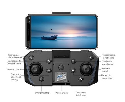 BLACK HUGTEC W21 Drone configuración de cámara personalizable y grabación de video con un solo toque para un tiempo de vuelo máximo de 10-20 minutos