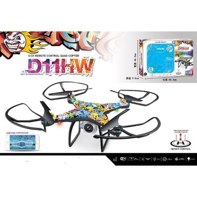 Drone con capacidad de rotación de velocidad Modo de vuelo automático Drone D11Hw para búsqueda y rescate Modo de controlador eléctrico MODE1
