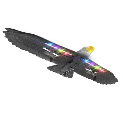 2024 Modelo de planeador Eagle de dos vías Rtf con luz y autoequilibrio 3 Changell Planador controlado por aeronaves Escala 56 * 29.5 * 8 CM