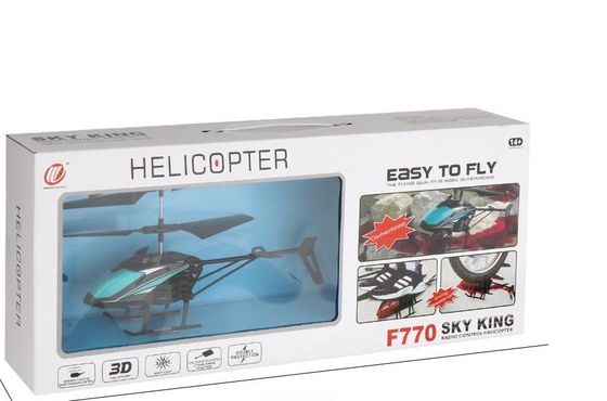F770 Juego de control de precisión Helicóptero Rendimiento de vuelo estable y capacidad de acrobacias de giro 3D Paquete único Tamaño 44X8.8X18 CM
