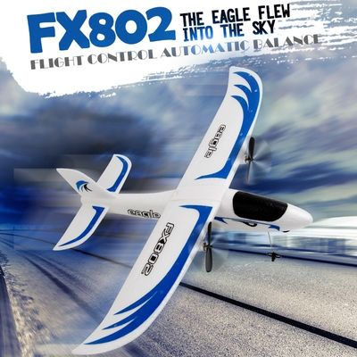 Super Planador Fx802 2.4g 2ch Epp Foam Modelo de planeador controlado a distancia listo para el nivel de habilidad del operador intermedio