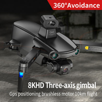 S808 Drone 360 Evitación de obstáculos sin escobillas Tres ejes Eis Anti-sacudida Ptz 8k Fotografía aérea ultra clara GPS Rc Aviones