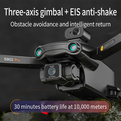 S808 Drone 360 Evitación de obstáculos sin escobillas Tres ejes Eis Anti-sacudida Ptz 8k Fotografía aérea ultra clara GPS Rc Aviones