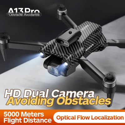 A13 Mini Drone 4k Dual cámara Evasión de obstáculos Flujo óptico Plegable Wifi Motor sin escobillas Dron Quadcopter Juguete Plegable