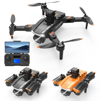 Cámara HD y fotografía aérea HD Cuadcopter Control remoto S1 Evitar obstáculos con láser sin escobillas Drone Negro Naranja