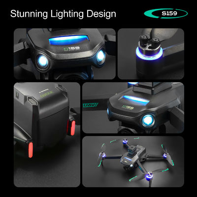Plástico S159 5g Wifi Fpv Gps Cuadcopter Drone 4khd Doble cámara 25 minutos Resistencia Evitación de obstáculos Led Gran pantalla Remote Rc Drone