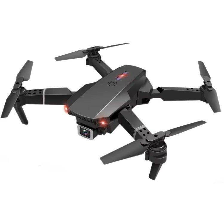 Cuadrocóptero UAV plegable con cámara de helicóptero Aeroscope HUGTEC E88 PRO HD FPV Batería de drones 3.7V 1800MAH Negro Gris