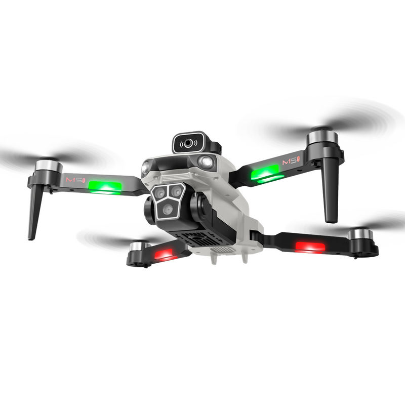 M1s 4k Drone de tres cámaras Evitación de obstáculos sin escobillas Plegable Led de navegación luz flujo óptico flotante Mini Rc Drone