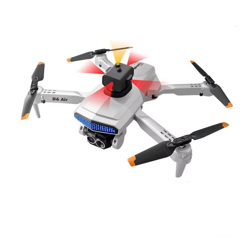 D6 Air Mini Drone Profesional 4k HD Quadcopter de cámara con diseño plegable para evitar obstáculos y control remoto