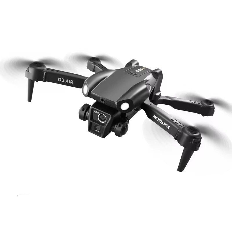 2024 D3 Air Drone Luz LED 360 grados Tumbling Modo sin cabeza Posicionamiento de flujo óptico Drone RC plegable para principiantes