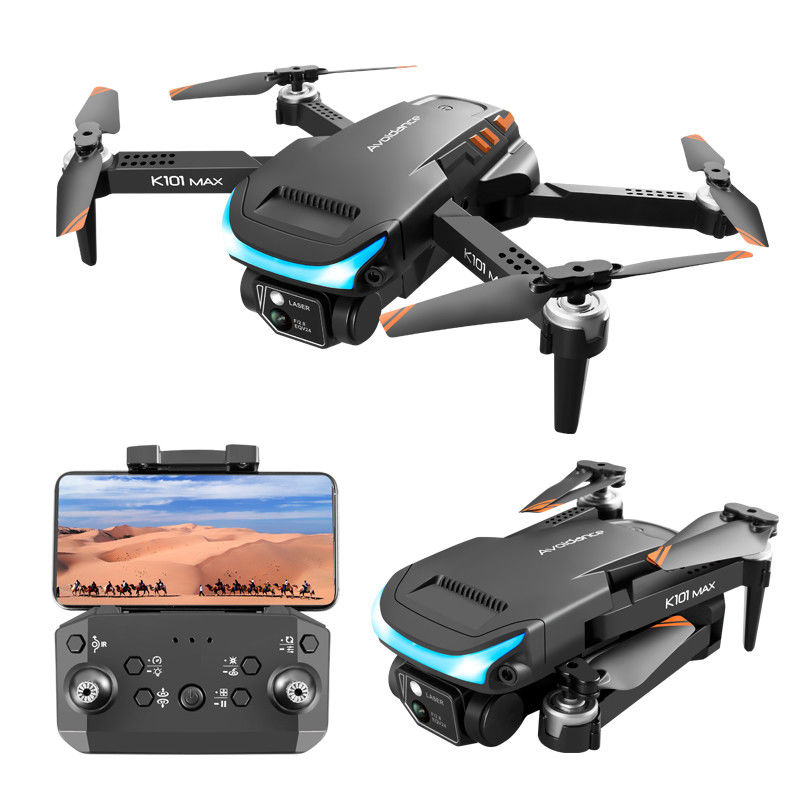 Drone de plástico negro gris K101 Max 4k cámara Drone de evitación de obstáculos de flujo óptico con cámara HD