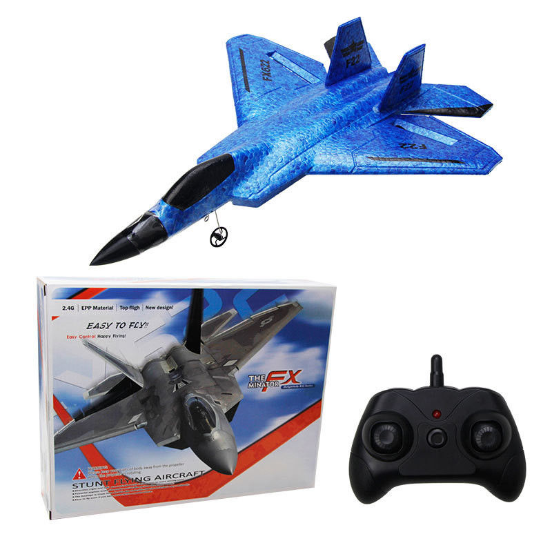 Experimenta la emoción del Fx622 F22 Raptor Fighter Jet 2.4G 2CH EPP RC Avión con luces LED Rango de edad 5-7 años