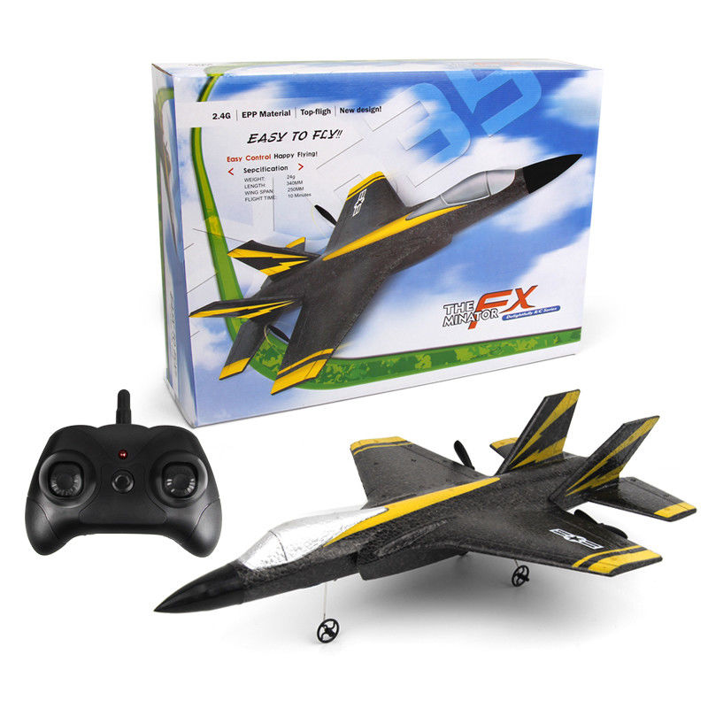 2.4G 2CH Fx635 Ala fija EPP espuma RC planeador avión F35 RTF modelo de avión de control remoto con batería de controlador AA * 2