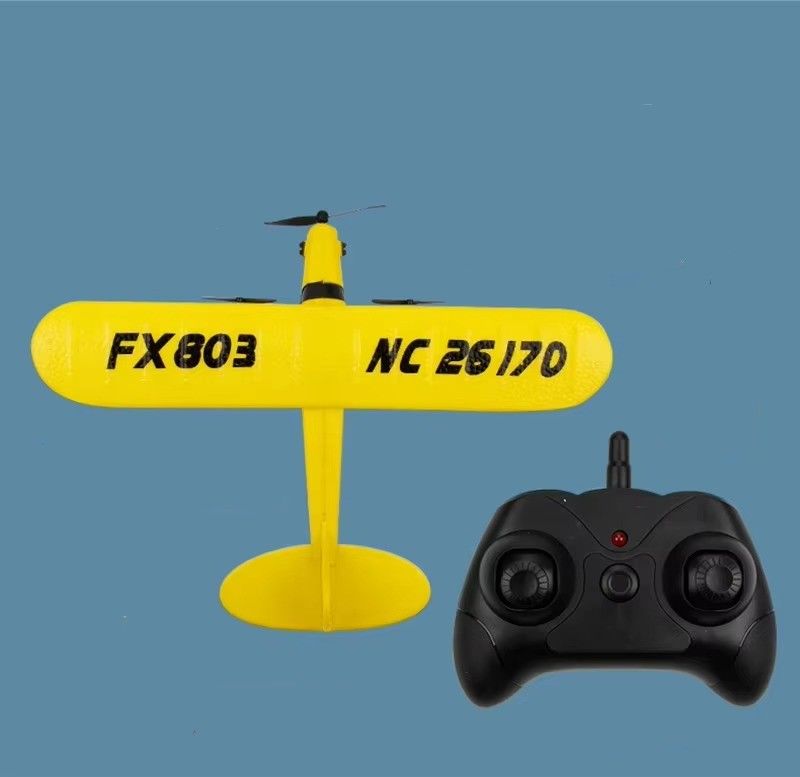 Super Planador Fx803 2.4g Piper J3 Cub Rc Avión Nc26170 Epp Avión de ala fija con largo tiempo de vuelo y vuelo estable