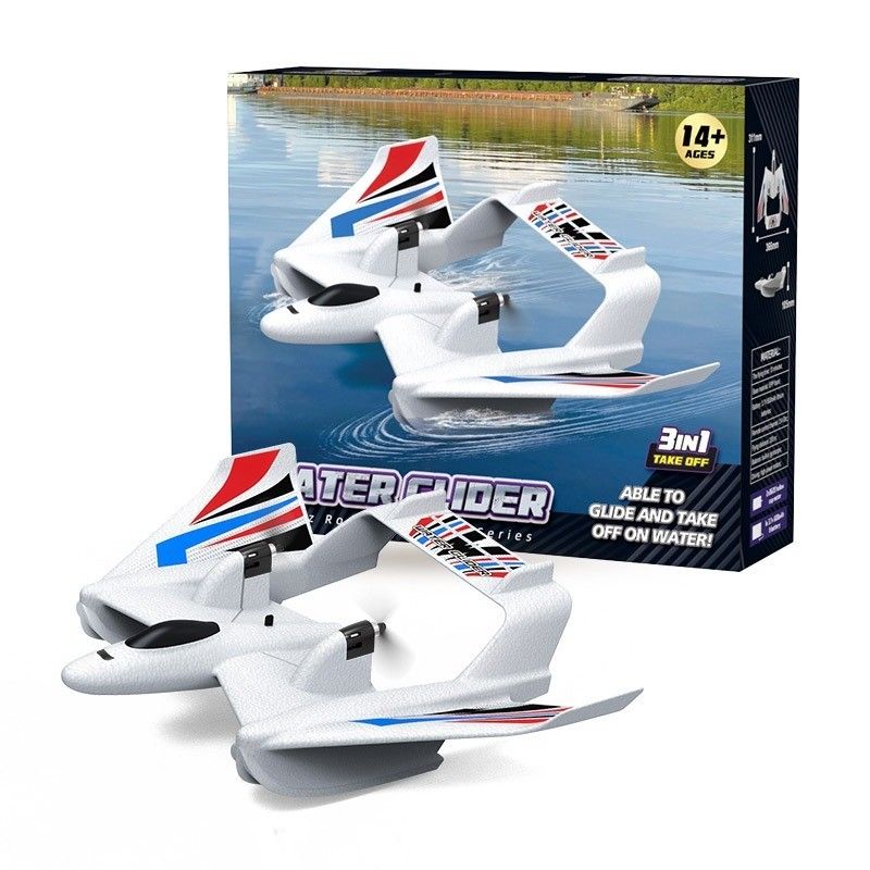 Rc Hydroplane Avión Juguetes Jet Ala fija 2.4g Control remoto Planador de espuma Modelo de avión Avión Rc para 8-13 años de edad