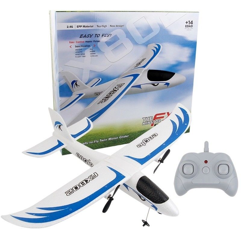 Super Planador Fx802 2.4g 2ch Epp Foam Modelo de planeador controlado a distancia listo para el nivel de habilidad del operador intermedio