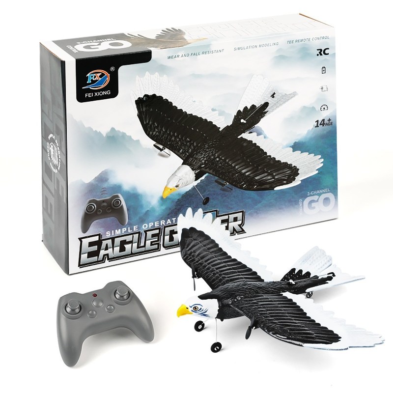 Características RTF 3ch Epp espuma Rc Simulación de la envergadura de las alas Águila calva 2.4g Rc planeador juguetes de avión con 14 años hasta el rango de edad
