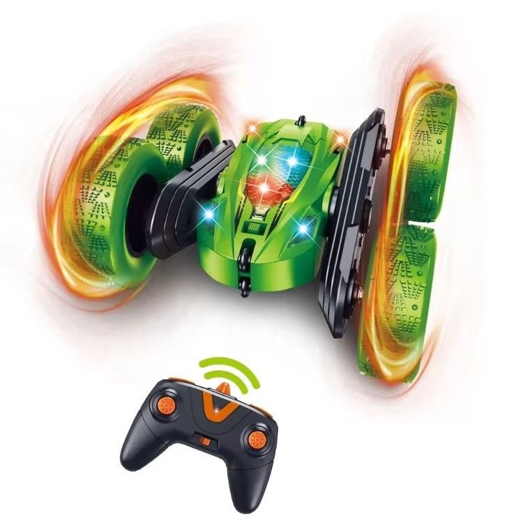 X-010 Rc Mini Stunt Car 2.4ghz Doble lateral 360 grados de caída de control remoto Juegos de coche de acrobacias para el entretenimiento de los niños
